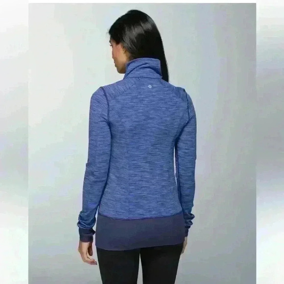 Lululemon athletica Asana jacket we are from space cadet blue zip up Sz 8 - Picture 3 of 12